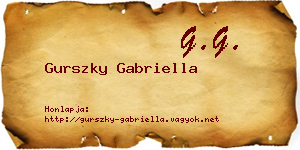 Gurszky Gabriella névjegykártya